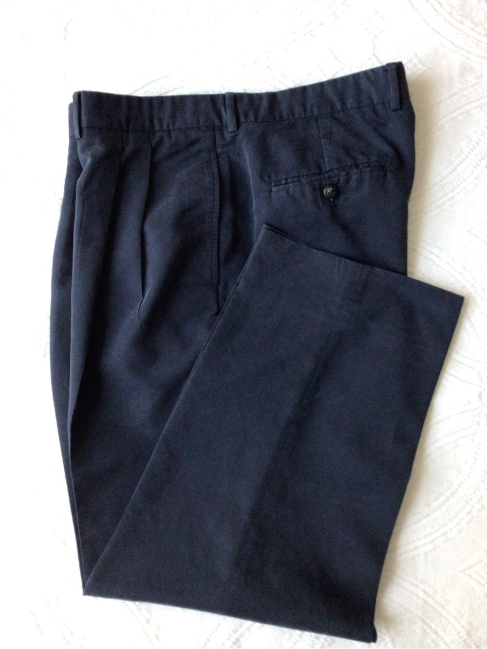 Vintage Bobby Jones Men's Dark Navy Pleated Dress Pants